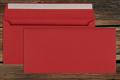 [18593] Briefhüllen DL 110x220 mm Haftklebend Rot 80 g/qm